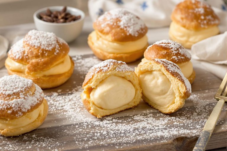 Ces choux à la crème pâtissière sont une tuerie : coques super légères, crème vanille ultra lisse.jpg